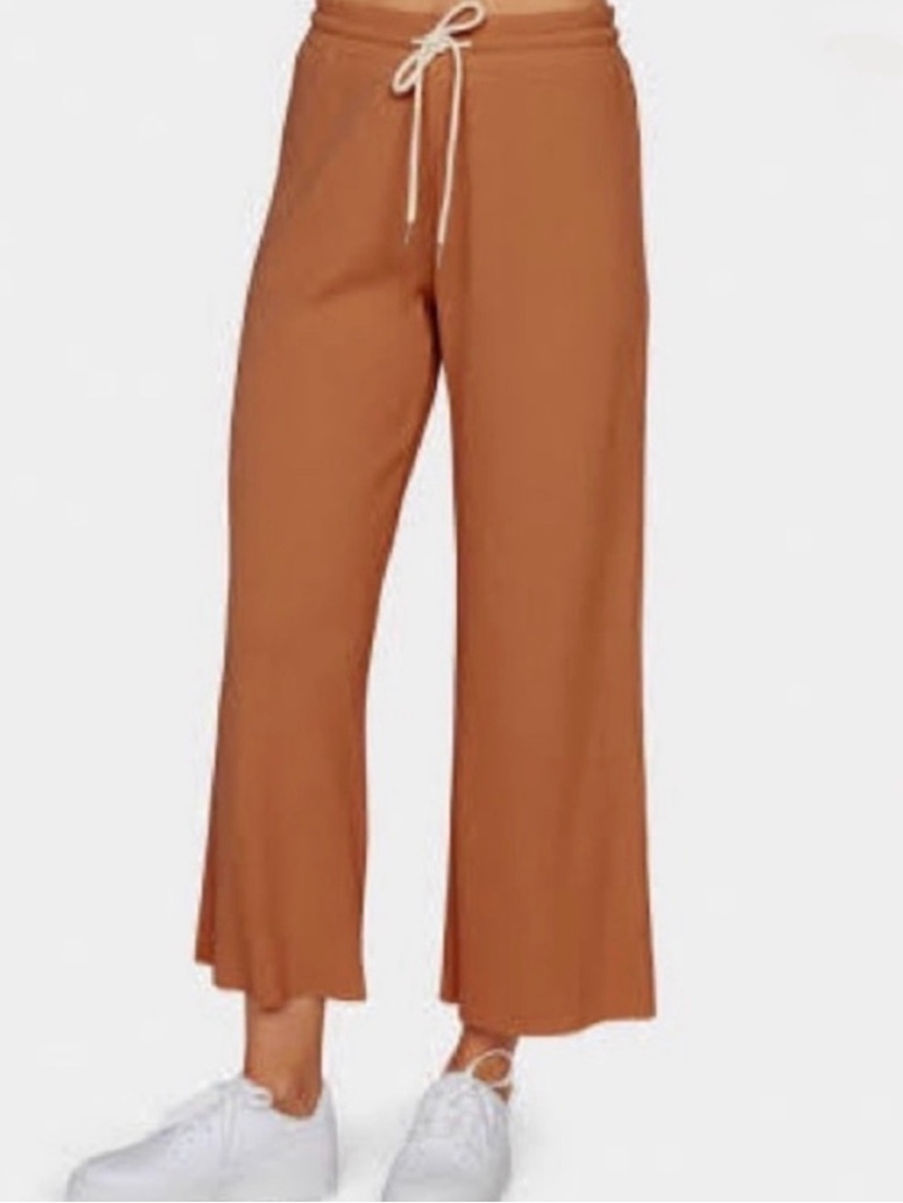 MATE the Label Wide-Leg Drawstring Lounge Pants - Rust